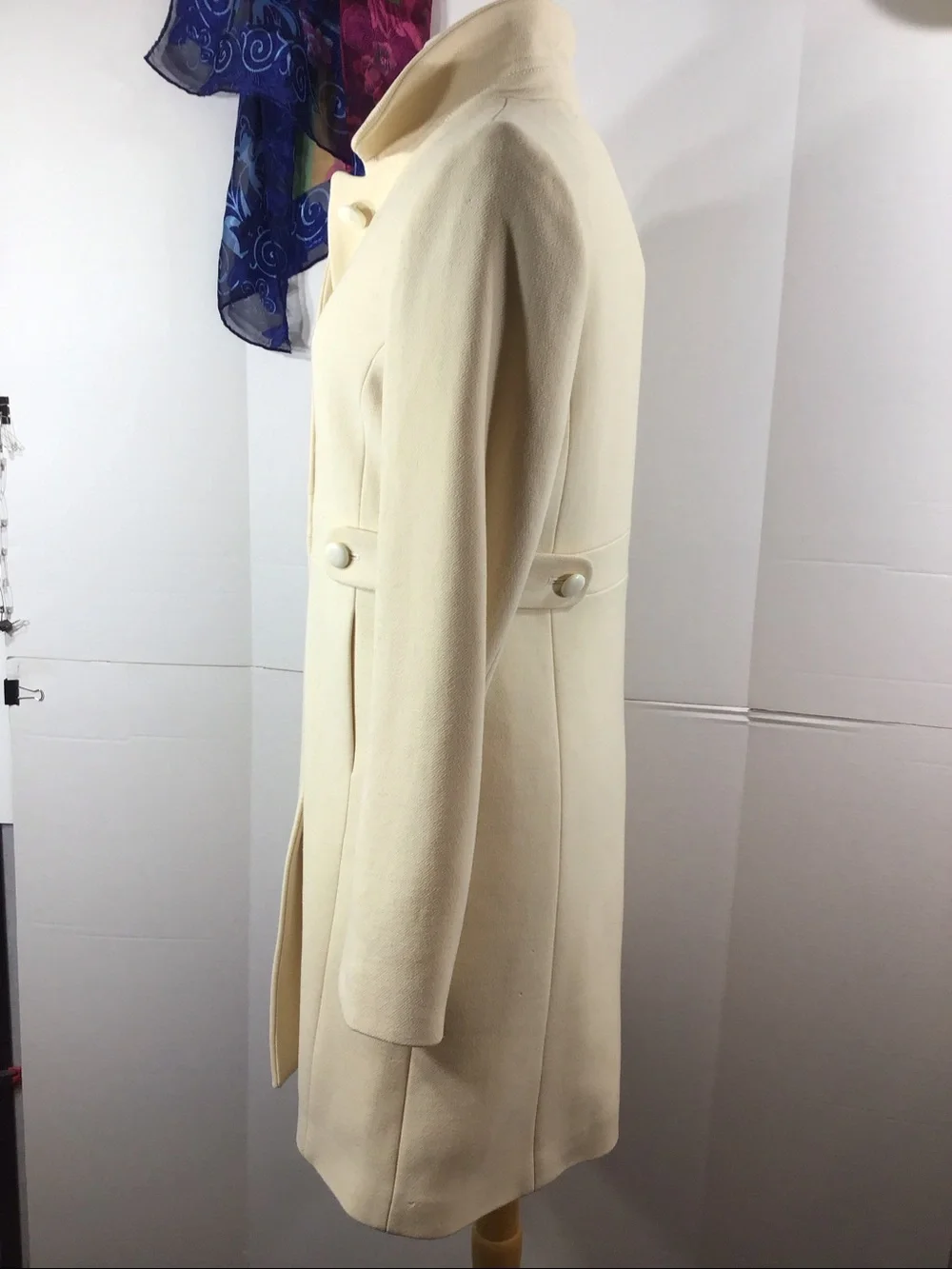 J. Crew Cream Winter White wool button front thinsulate a-line coat 10 NWT - Picture 3 of 12